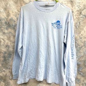VTG Long Sleeve Tee Size L Light Blue Laurel Highlands River Tours Ohiopyle PA